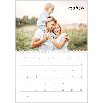 Exemplo de página 3, Calendários de parede, opção 5