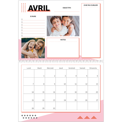 Exemple de page 4, Calendrier mural, option 17