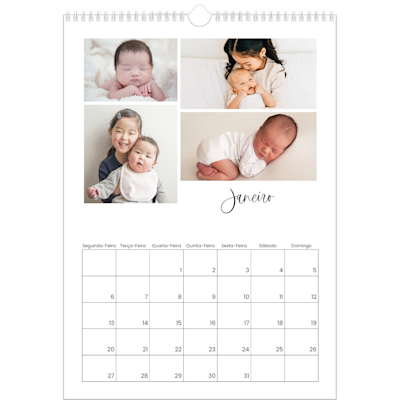 Exemplo de página 1, Calendários de parede, opção 2
