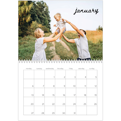 Example of page 1, Custom Wall Calendars, option 6