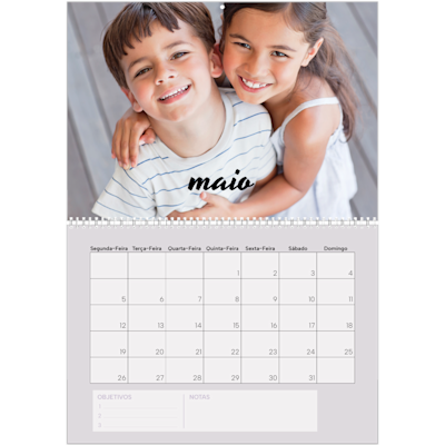 Exemplo de página 5, Calendários de parede, opção 12