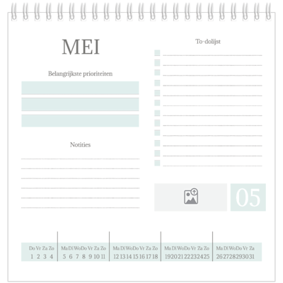 Voorbeeld van pagina 5, Bureaukalenders 2026, optie 6