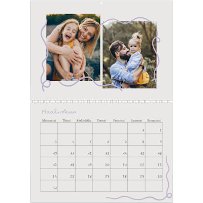 Esimerkki sivusta 3, Seinäkalenterit, vaihtoehto 15