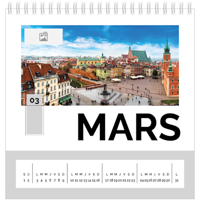 Exemple de page 3, Calendriers de bureau personnalisés, option 7