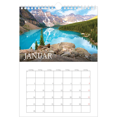 Eksempel på side 1, Vægkalendere, variant 14