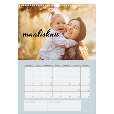 Esimerkki sivusta 3, Seinäkalenterit, vaihtoehto 17