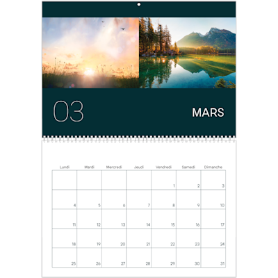 Exemple de page 3, Calendrier mural, option 5