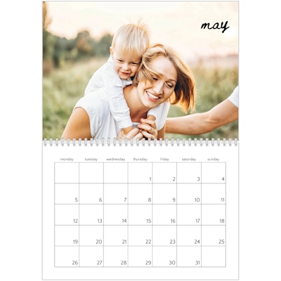 Example of page 5, Custom Wall Calendars, option 6
