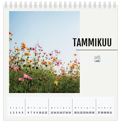 Esimerkki sivusta 1, Pöytäkalenterit omalla painatuksella, vaihtoehto 11