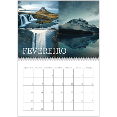 Exemplo de página 2, Calendários de parede, opção 21