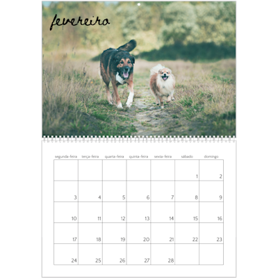 Exemplo de página 2, Calendários de parede, opção 5