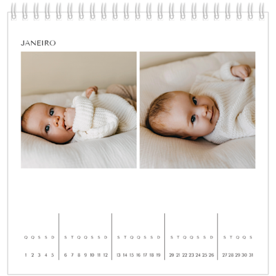 Exemplo de página 1, Calendários de mesa personalizados, opção 23