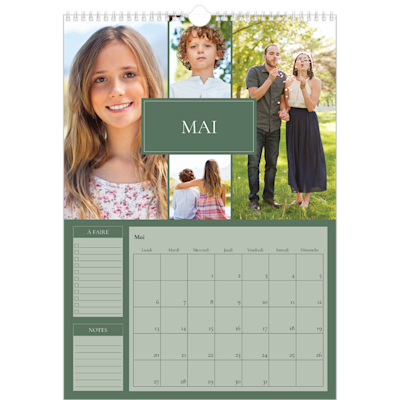 Exemple de page 5, Calendrier mural, option 4