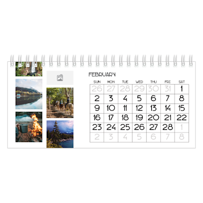 Example of page 2, Desk Calendars, option 16