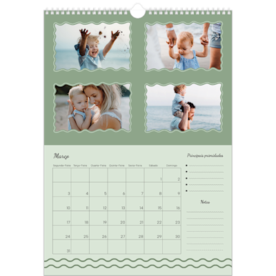 Exemplo de página 3, Calendários de parede, opção 6