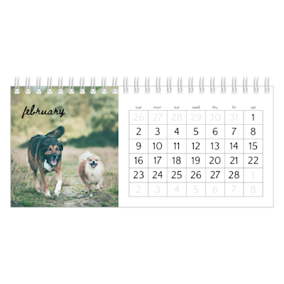 Example of page 2, Desk Calendars, option 8
