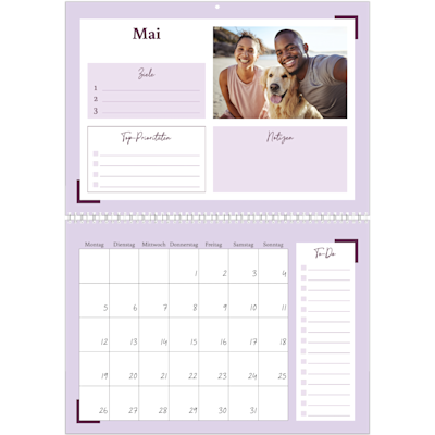 Beispiel für Seite 5, Wandkalender 2026, Option 13
