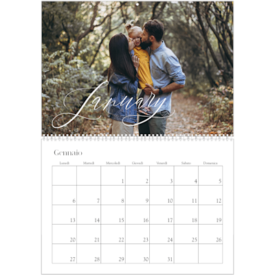 Esempio di pagina 1, Calendari da parete, opzione 6