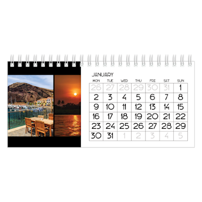 Example of page 1, Custom Desk Calendars, option 4