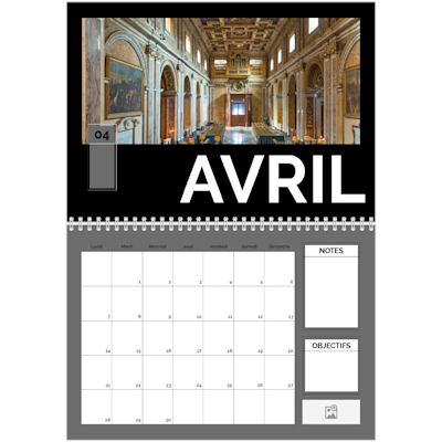 Exemple de page 4, Calendrier mural, option 8