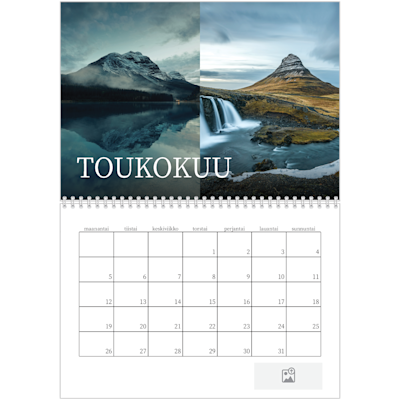 Esimerkki sivusta 5, Kiiltävät valokuvakalenterit, vaihtoehto 3