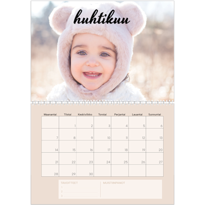 Esimerkki sivusta 4, Seinäkalenterit, vaihtoehto 12