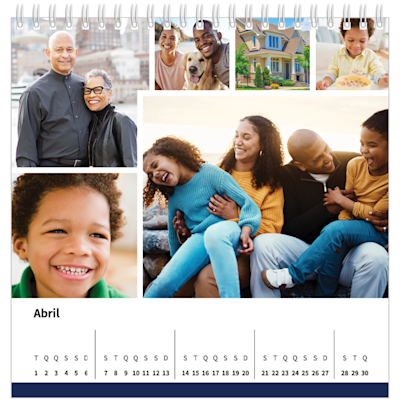 Exemplo de página 4, Calendários de mesa personalizados, opção 21
