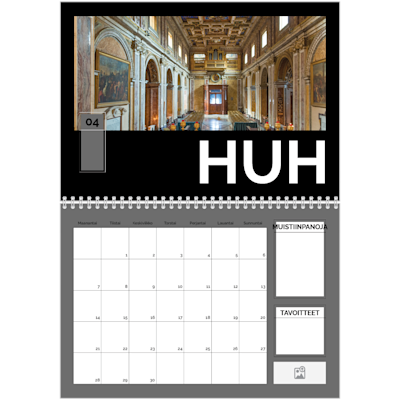 Esimerkki sivusta 4, Kiiltävät valokuvakalenterit, vaihtoehto 8