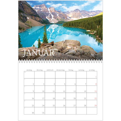 Beispiel für Seite 1, Wandkalender 2026, Option 7