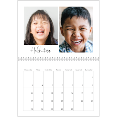 Esimerkki sivusta 2, Kiiltävät valokuvakalenterit, vaihtoehto 2