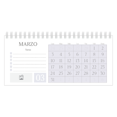 Ejemplo de página 3, Calendarios de escritorio personalizados, opción 6