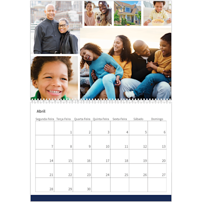 Exemplo de página 4, Calendários de parede, opção 16
