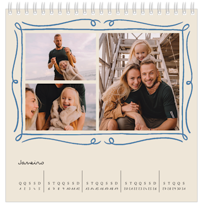 Exemplo de página 1, Calendários de mesa personalizados, opção 20