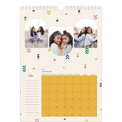 Exemplo de página 2, Calendários de parede, opção 10