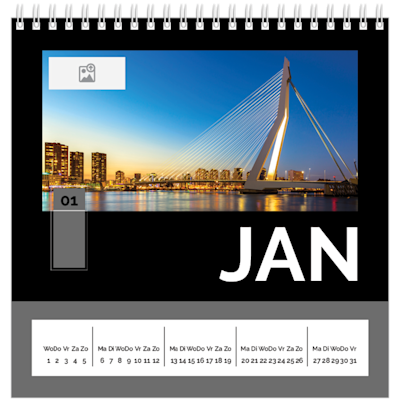 Voorbeeld van pagina 1, Bureaukalenders 2026, optie 7