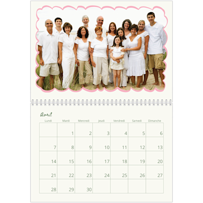 Exemple de page 4, Calendrier mural, option 13