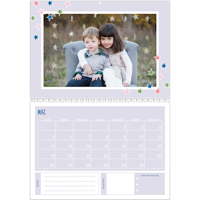 Exemple de page 5, Calendrier mural, option 22