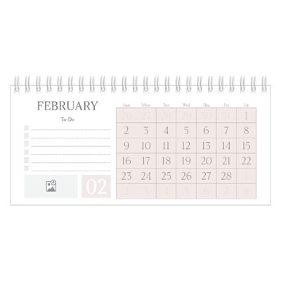Example of page 2, Desk Calendars, option 6