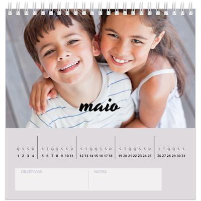 Exemplo de página 5, Calendários de mesa personalizados, opção 17