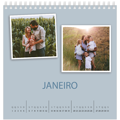 Exemplo de página 1, Calendários de mesa personalizados, opção 19