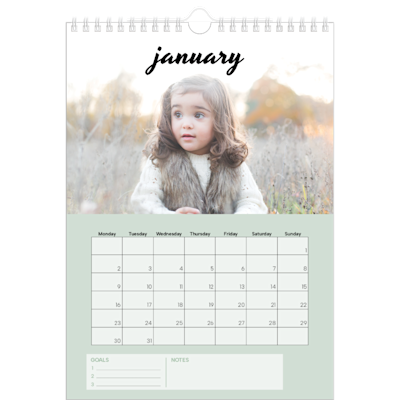 Example of page 1, Custom Wall Calendars, option 7
