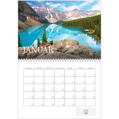 Beispiel für Seite 1, Wandkalender 2026, Option 3