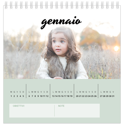 Esempio di pagina 1, Calendari da tavolo personalizzati, opzione 10