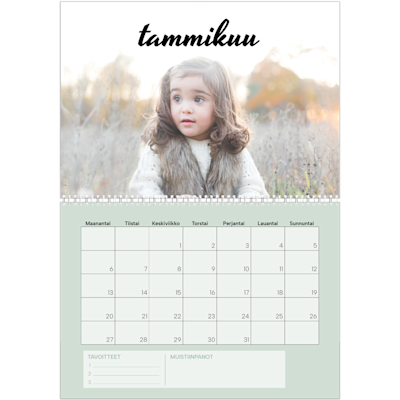 Esimerkki sivusta 1, Seinäkalenterit, vaihtoehto 12