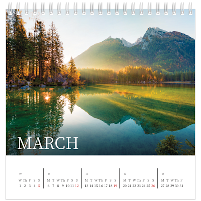 Example of page 3, Desk Calendars, option 5