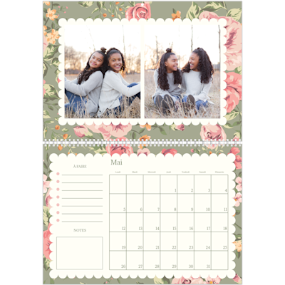 Exemple de page 5, Calendrier mural, option 11