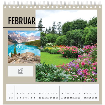 Eksempel på side 2, Tilpassede bordkalendere, variant 11