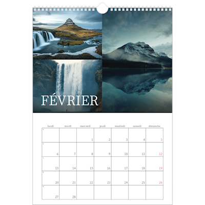 Exemple de page 2, Calendrier mural, option 8