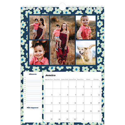 Exemplo de página 1, Calendários de parede, opção 22