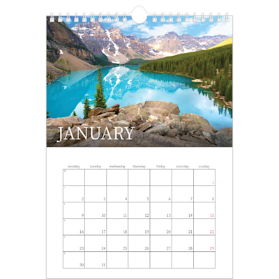 Example of page 1, Wall Calendars, option 6